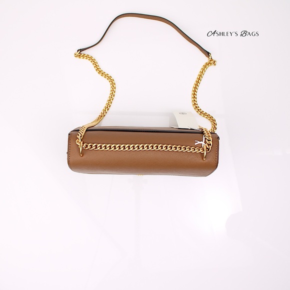 Tory Burch Emerson East West Flap Shoulder Bag Crossbody & Card Holder Moose - Picture 8 of 15